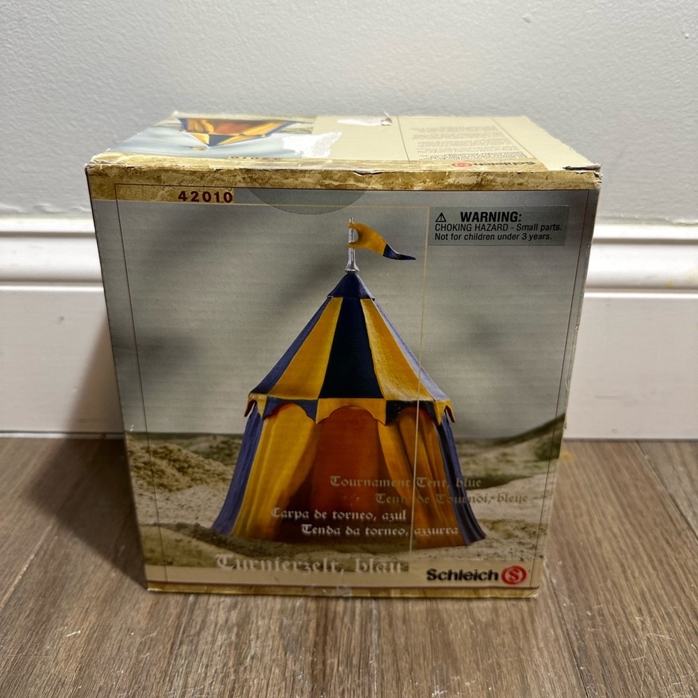 New Schleich Tournament Tent Knights Medieval 42010 Blue & Yellow World Of